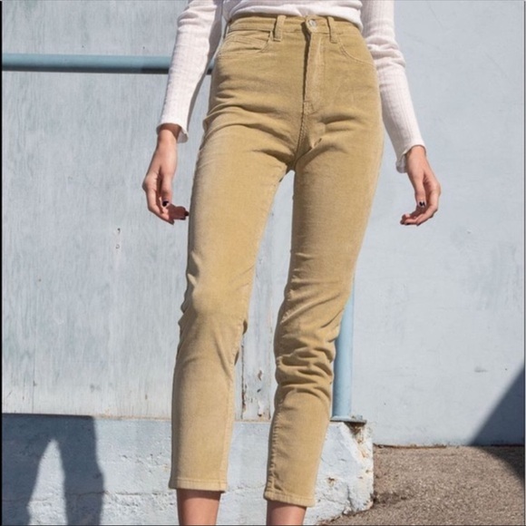 Brandy Melville Jada Tan Corduroy Pants 